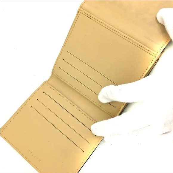 1J1747. CELINE C Macadam Suede Leather Bifold Wallet / - Picture 4 of 8